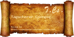 Tagscherer Csongor névjegykártya