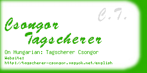 csongor tagscherer business card